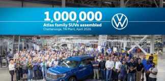 El Volkswagen Atlas logra un hito en la planta del fabricante en Chattanooga, EE.UU.